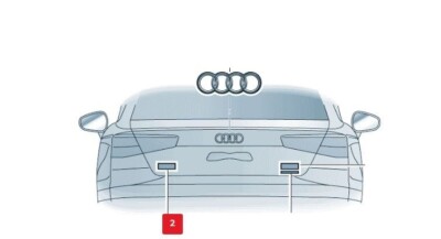 GENUINE AUDI RS3 2017- rear trunk boot BLACK RS3 BADGE EMBLEM
