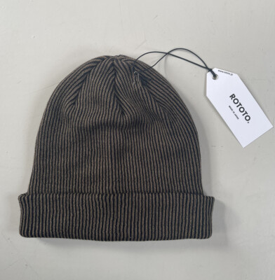 Rototo SUPER SOFT TWO WAY beanie black khaki one size UK