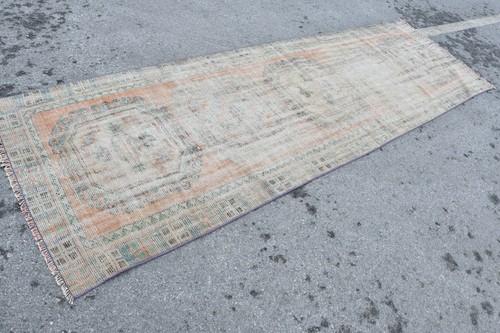 Oushak Rug, Vintage Rugs, Floor Rug, Turkish Rugs, 3.4x11 ft Runner Rug - Picture 2 of 6