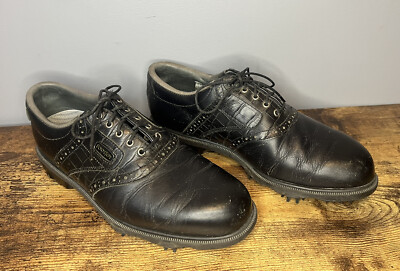 FootJoy E.C.L. DRYJOYS Golf Shoes Men s Black Optiflex2 Leather 53726 - 8 W