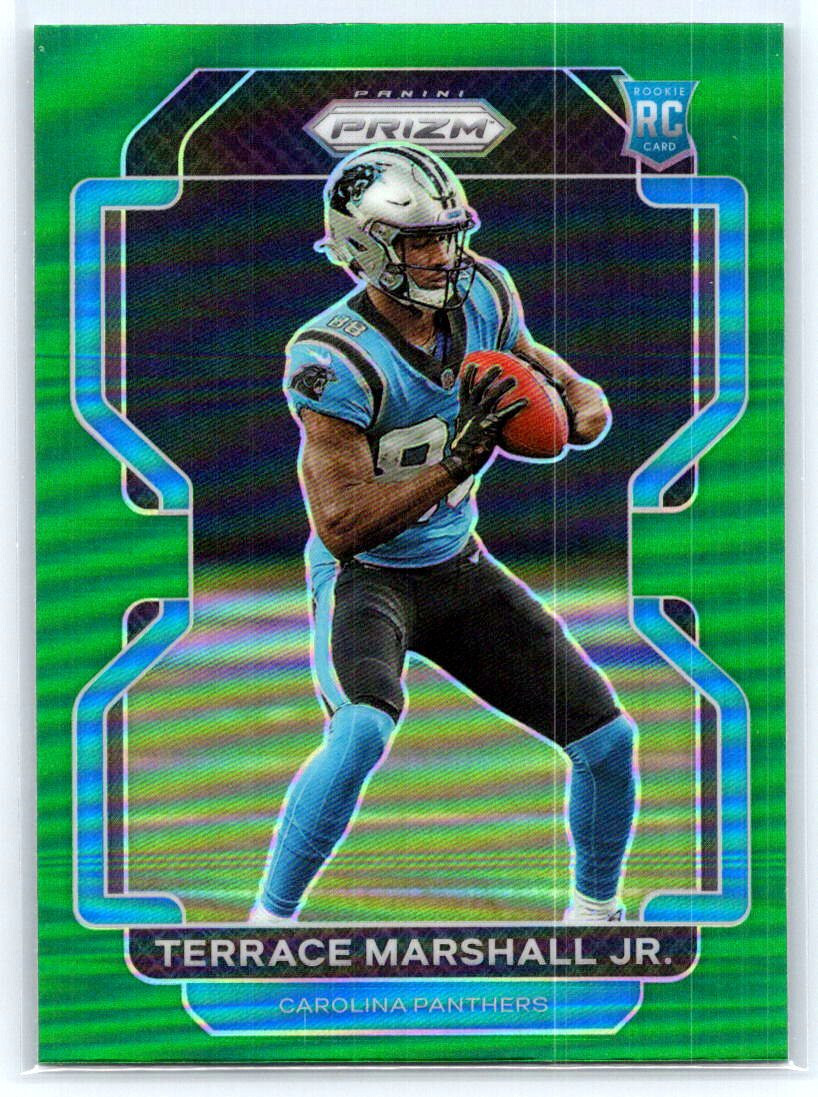 Terrace Marshall Jr 2021 Panini Prizm Rookie Green Prizm #348 Rookie RC