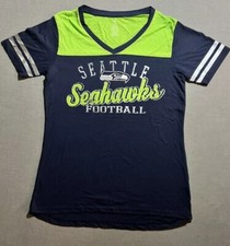 Seattle Seahawks Shirt Teens XL Blue Logo Short Sleeve Tee Girls New.