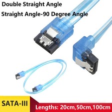 High Speed SATA-III Cable Flexible Straight SATA-Cable Latch for SSD, HDD-Blue