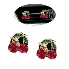 Cherry Car Accessories,2pcs Cute Bling Car Air Freshener Vent Clips