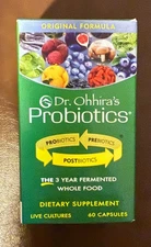 Dr. Ohhira's Probiotic Formula Prebiotics Postbiotic Live Cult, 60ct Exp. 01/27+