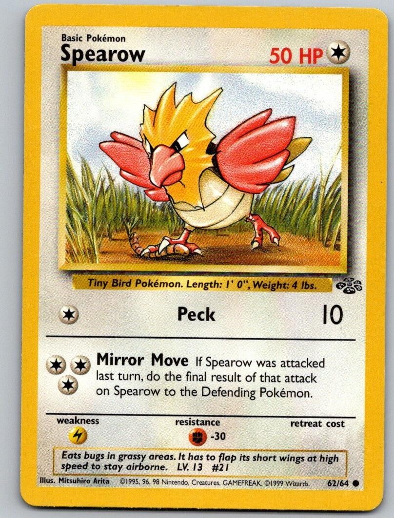 Pokemon TCG Jungle Unlimited - Spearow 62/64 Common