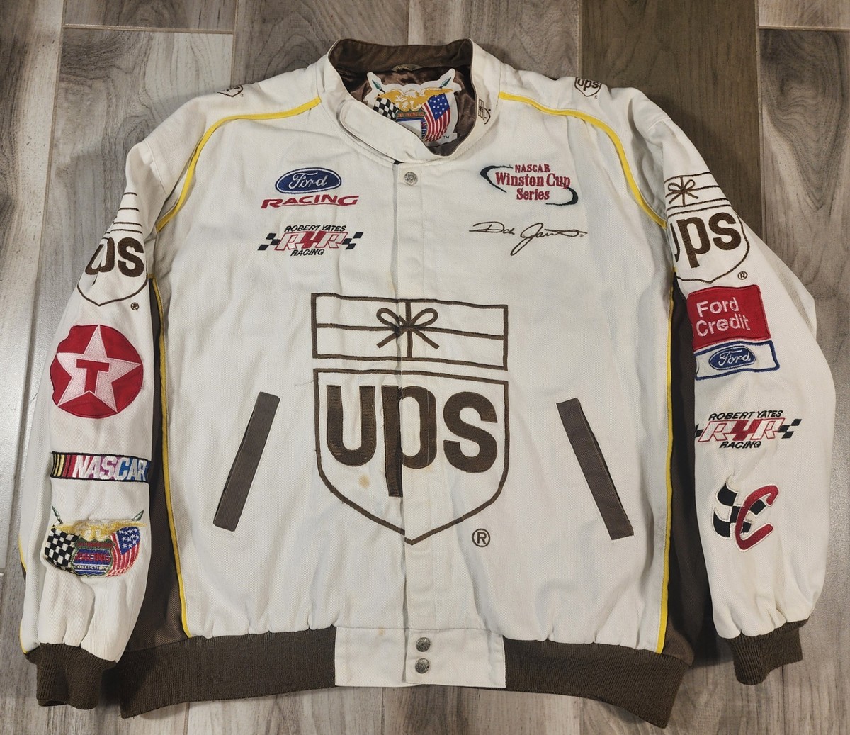 Vintage Dale Jarrett NASCAR Jacket UPS Jeff Hamilton Winston Cup