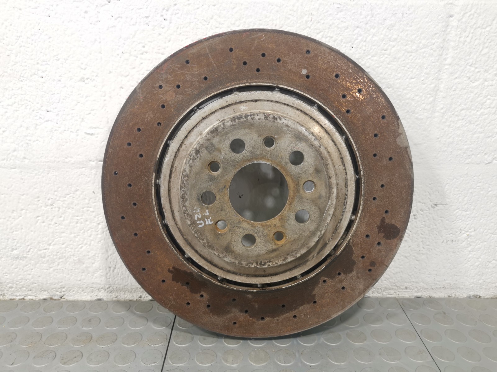 Maserati Ghibli S AWD 3.0L Auto 2014 Front Right Left Brake Drilled Disc Rotors