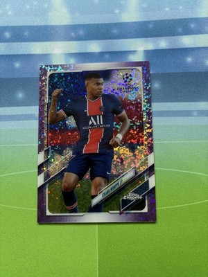 2020-21 Topps Chrome UCL Kylian Mbappe Purple Mini-Diamond /250 Paris SG