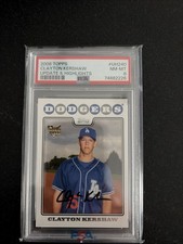 2008 Topps Updates & Highlights - Clayton Kershaw #UH240 (RC) HOF Dodgers PSA 8