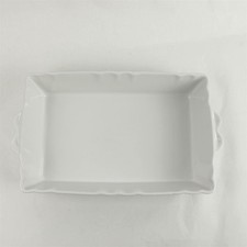 Deltis White Stoneware Rectangular Baking Dish
