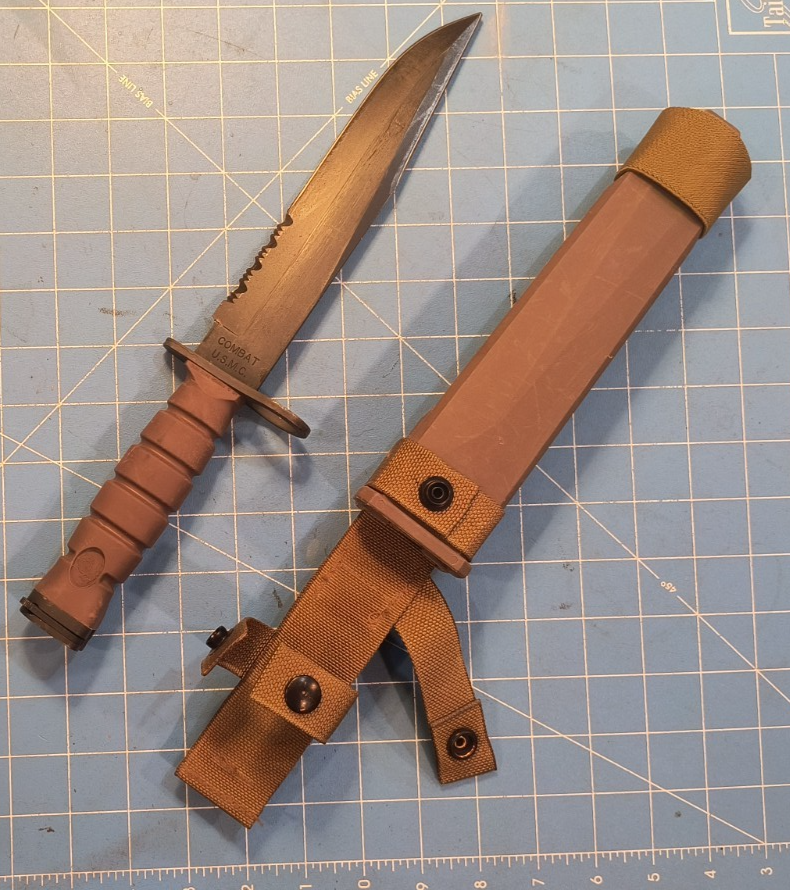 Vintage OKC3S OKC-3S Knife USMC Marine Corps Bayont Ontario Knife