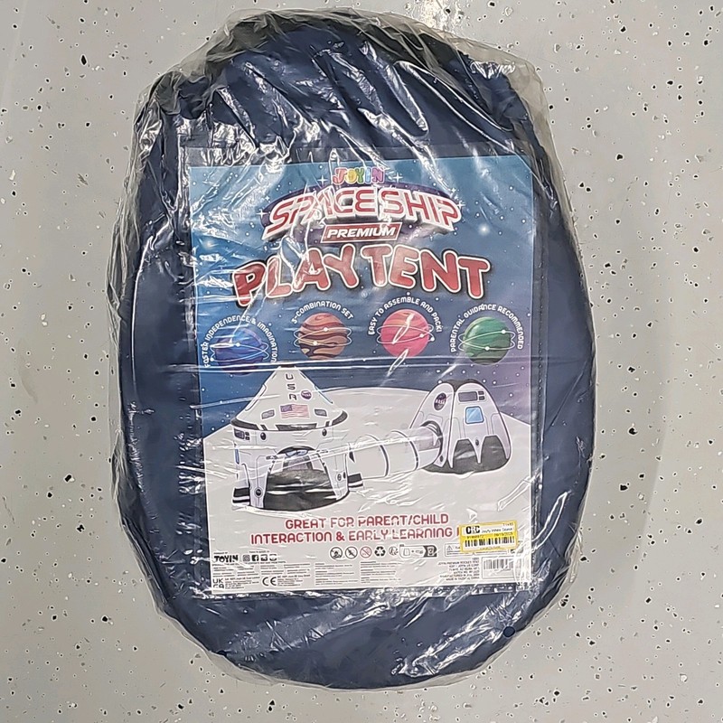 JOYIN SPACE SHIP PREMIUM Kids Play and Learn Tent Rocket Ship Pop up W/ Tunnel