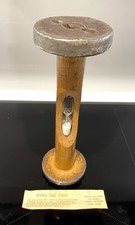 Vintage Reclaimed Industrial Textile Mill Wooden Machine Spool Bobbin Egg Timer