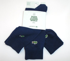 New Men's "Lacoste 3 Pack Dress Casual Crew Socks With Alligator Logo" Choose