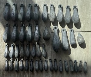 Bulk Lot Lead Fishing Sinkers Bank Weights 2oz 4oz 6oz 12oz Mixed Lot