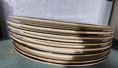 Rainbow Stoneware Charger Plates. 8 Charger Plates