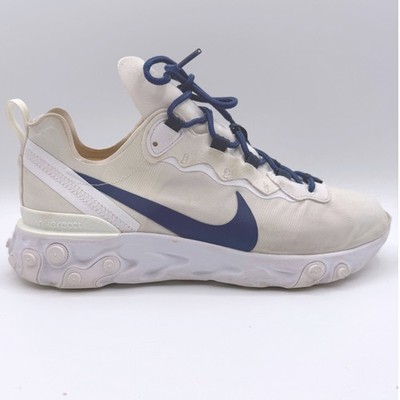 Nike React By You Custom Element 55 CJ1496-991 Running Ivory Royal Blue Men's 8