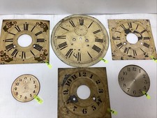 Lot of 6 Assorted Antique Vintage Clock Faces...