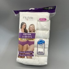 Fruit of the Loom Fit For Me Cotton Women's Briefs Panties 6 pack Size 13/5X New