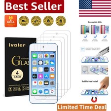 4-Pack iPod Touch 5, 6  7 Screen Protectors - 99.9 Clarity, Easy Installation