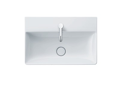 Duravit DuraSquare Waschtisch Compact, 60x40cm, 1 Hahnloch, ohne Überlauf,