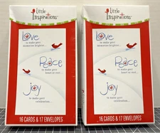 Dayspring Christmas Little Inspirations Religious Peace - 2 Boxes of 16 Cards