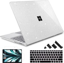 Case for 13.5" Microsoft Surface Laptop 5/4/3 with Metal Palm Rest, Clear Glitte