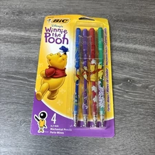 Flaws New BIC Winnie The Pooh Mechanical Pencils Colored Leads Pkg of 4 0.7mm