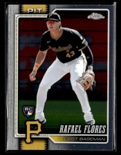 2026 Topps Chrome #185 Rafael Flores Rookie Card Pittsburgh Pirates. rookie card picture