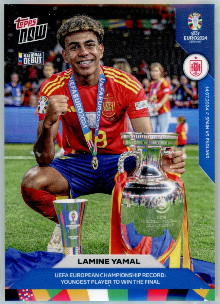 2024 Topps Now UEFA EURO Lamine Yamal #66 Rookie RC