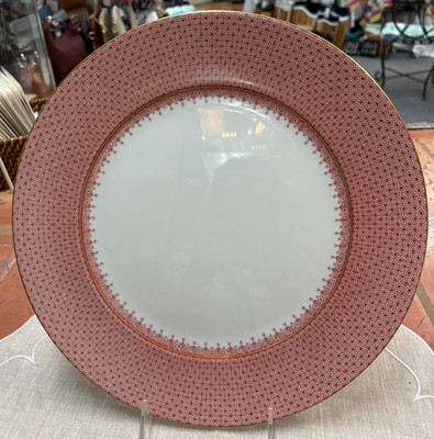 Mottahedeh Red Lace Service Plate 12'' Store Sample, New Condition