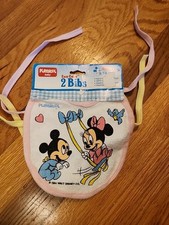 Vtg New Playskool Easy Eatin Plastic Terry Bibs Baby Disney Mickey Mouse Minnie