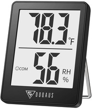 Digital Hygrometer Thermometer Humidity Meter Indoor Room 2.3in LCD Black