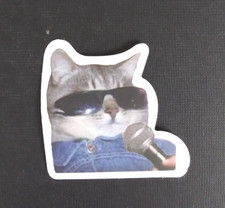 Cute Adorable Playful Kitty Cat Sticker 2" x 2.18" G 