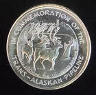 1977 Trans-Alaskan Pipeline Caribou X Certified Mint-0.999 Silver 1 Oz Art Coin