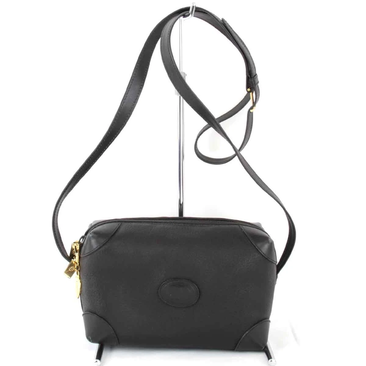 Sac bandoulière Gucci d'occasion à emboîter 07 37 5294 cuir noir femme