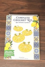 Crochet Kit for Beginners Lemon Coasters