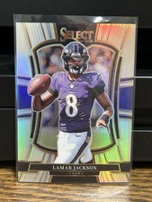 2025 Panini Select - Premier Level Lamar Jackson #160 Silver Prizm