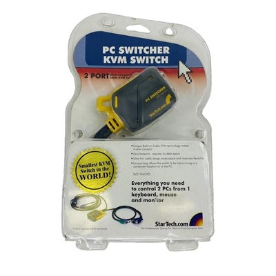 Startech.com SV211Micro Ultra Compact KVM Switch 2 Port New Sealed
