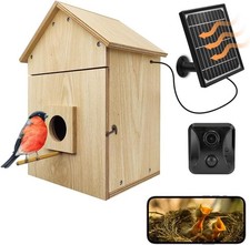 Bird House with WiFi Camera Solar Powered for Wireless Outdoors, HD View Nest...