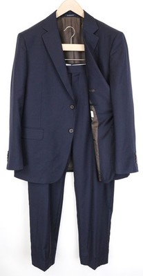 SUITSUPPLY Napoli Herren Anzug UK46S Blau 2-teilig Wolle Einreiher Klassisch Formell