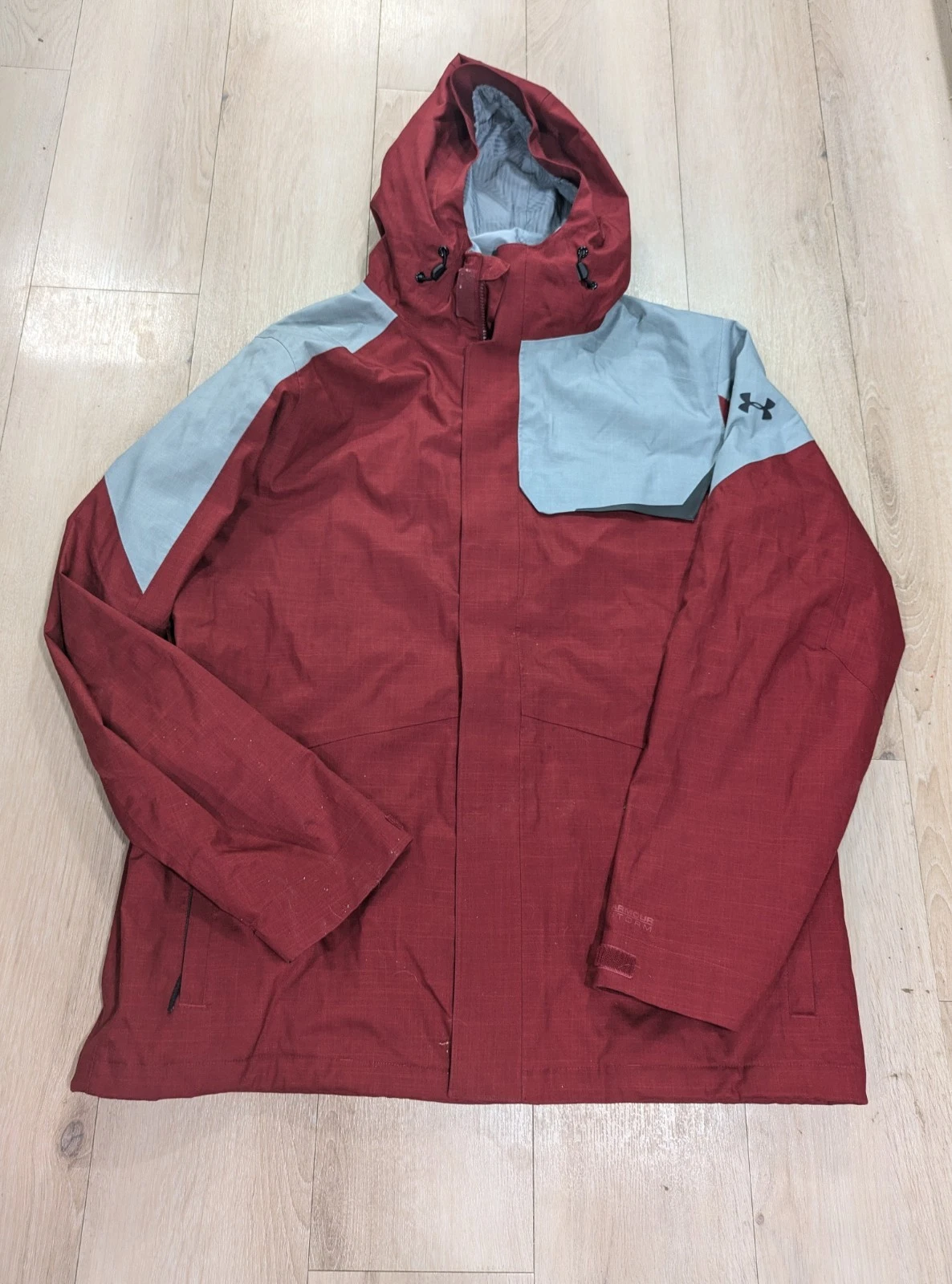 Mens Under Armour Storm ColdGear Infrared Tripper 3-in-1 Full Zip Red Jacket XL