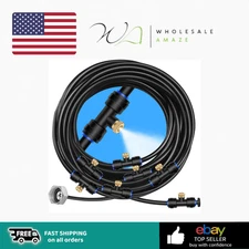 GOXAWEE Misting System, 26FT (8M) Misting Line + 7 Brass Mist Nozzles