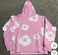 DenimTears Pink Cotton Hoodie Size Small, Large, medium 100% Authentic Brand New