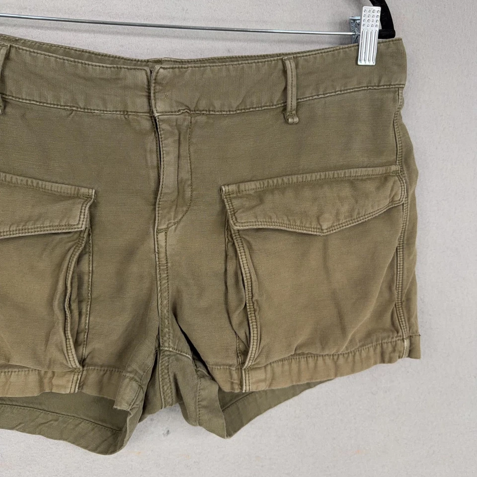 rag & bone Shorts Womens 29 Army Green Faded Utility Cargo Pockets Casual Cotton - Image 3 of 4