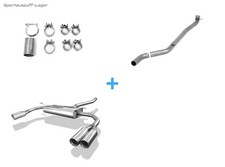 Fox Duplex Racinganlage (+Soundrohr) Mercedes CLA C117 je 2x80mm doppelwandig