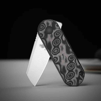 KIV2583A6 Kizer Mini Bay Slipjoint Satin 14C28N Steel Blade Gray Vortex Micarta
