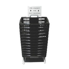 GRAINGER APPROVED RWR-HDB-BK01ST Hand Basket,Polypropylene8 5/8 in,PK12 4YFF1