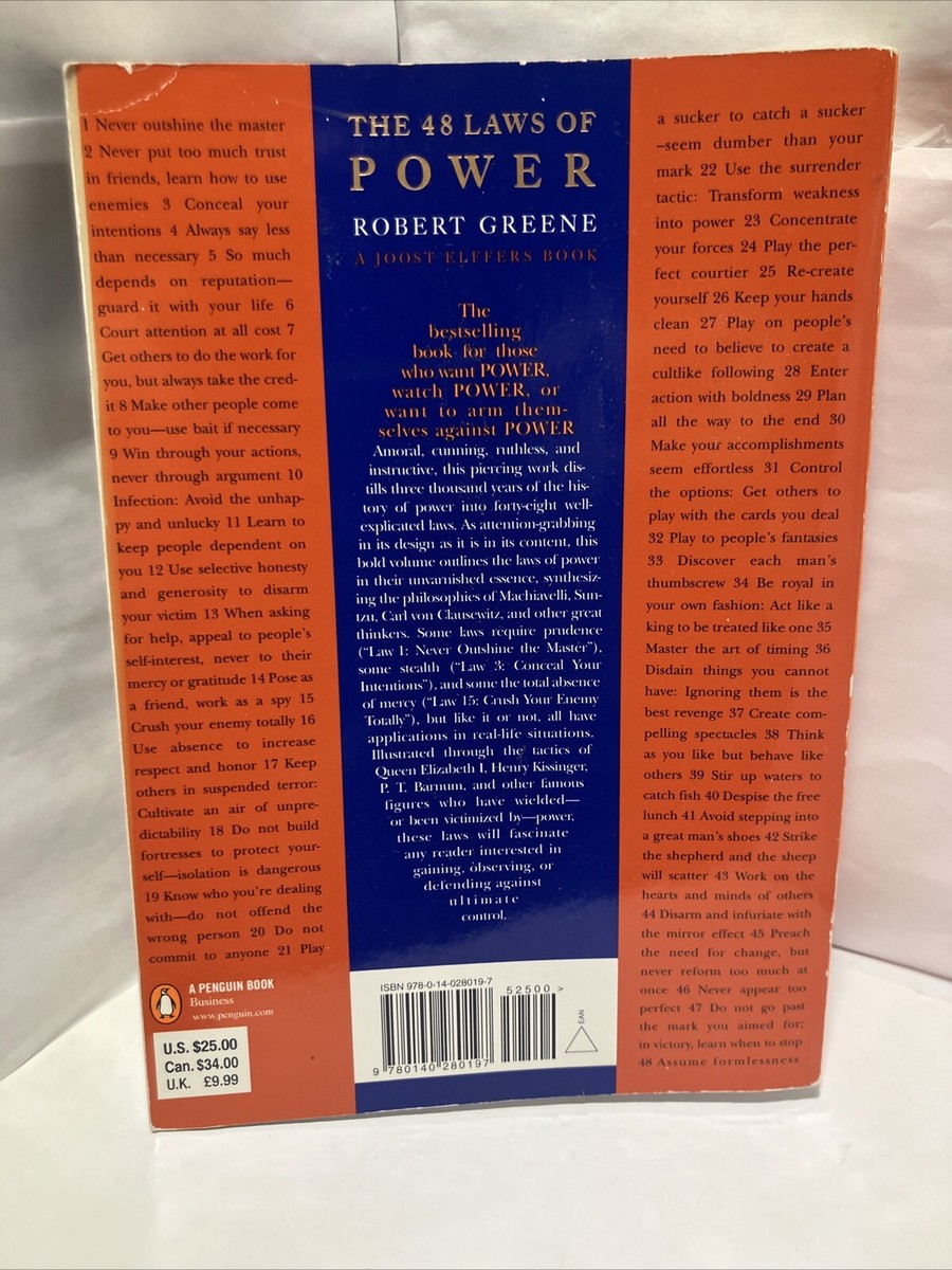 Concise 48 Laws of Power by Greene (2002, Paperback).. | eBay